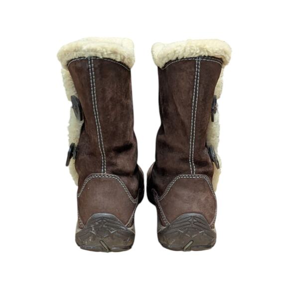 Merrell Yarra Chestnut Suede Boots Shearling Winter Brown Womens 9.5 Gorpcore - Picture 4 of 7